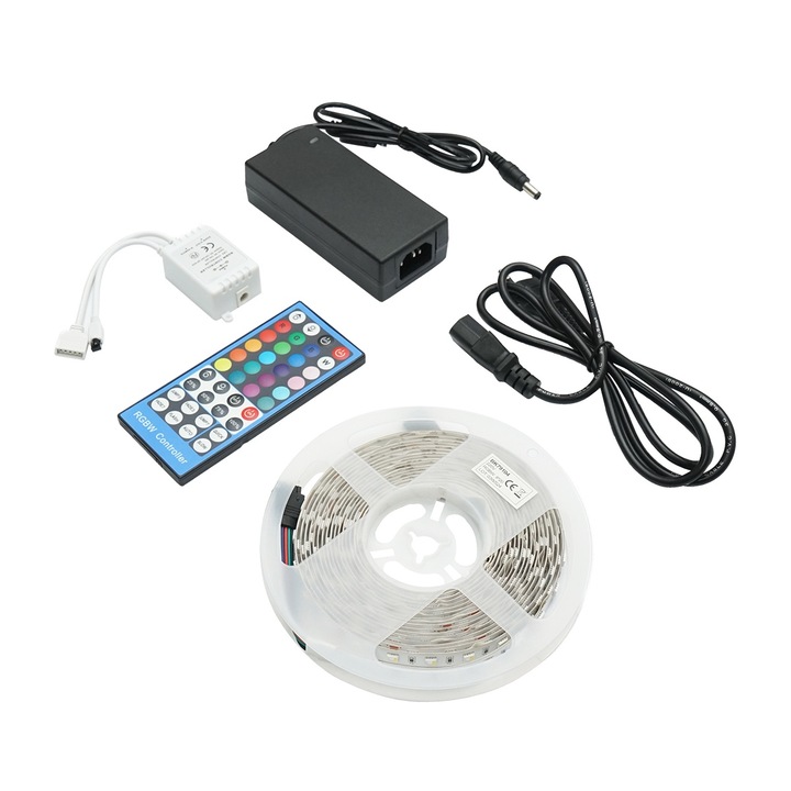 Banda LED 5050 12W/m RGBW, 12-220V rola 5m, 60 LED/m IP20 Breckner Germany