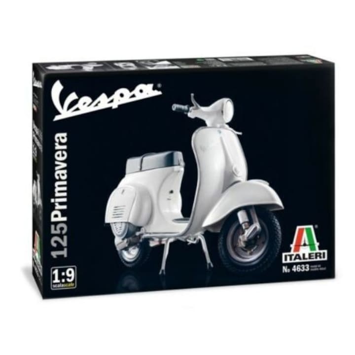 Модел на скутер Italeri: Модел на скутер Vespa 125 Primavera, 1:9