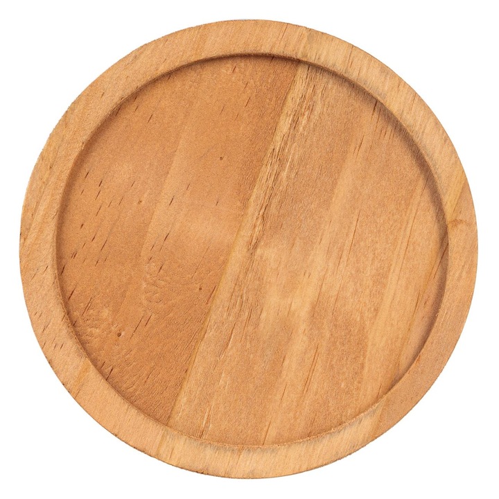 Suport din Lemn de Culoare Naturala pentru Pahare 11cm