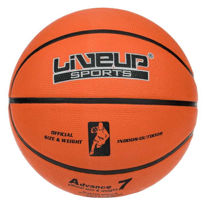 Minge Baschet LiveUp, Rubber, Marime 7, Indoor/Outdoor, Portocaliu
