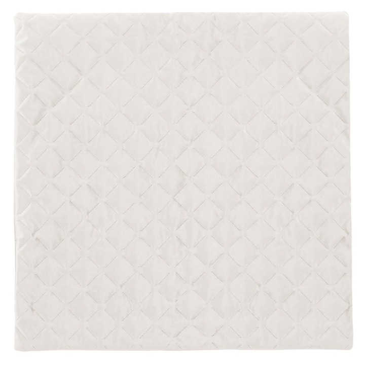 Fata de Perna Velvet, Model Romburi, Ecru, 45x43cm