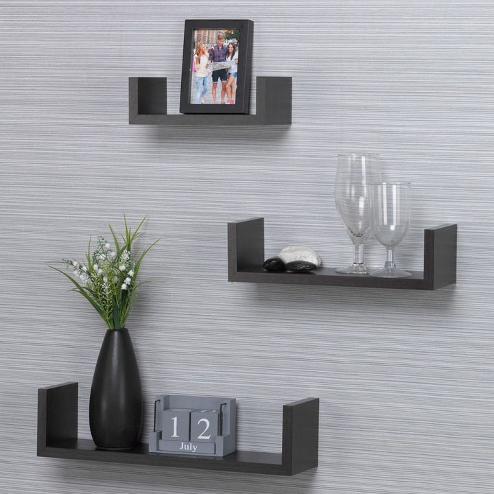 Rafturi maro inchis de perete - 3buc