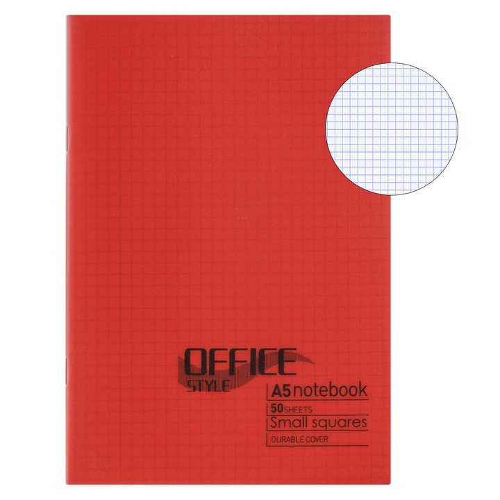 A5 matematika füzet piros borító - 50 lap