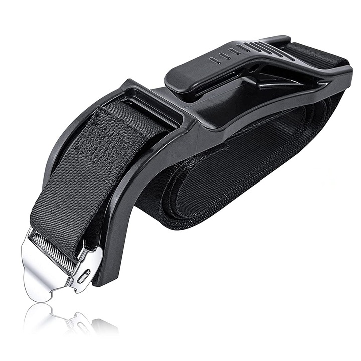 Autós biztonsági öv adapter, WELUOT, kényelem terhességre és műtét után, nylon/ABS, fekete