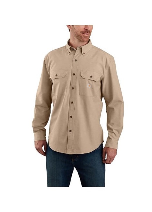 Camasa barbati Carhartt Loose Chambray, bej, bumbac, croiala lejera, doua buzunare, 2XL INTL