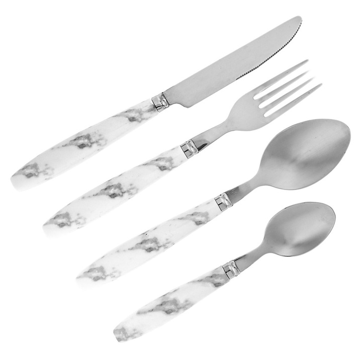 Set tacamuri cu maner de marmura - 12buc