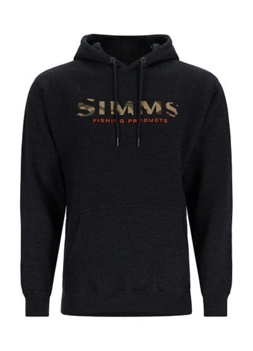 Мъжки суичър Simms, черен, материал памук-полиестер, с лого и джоб тип "кенгуру"