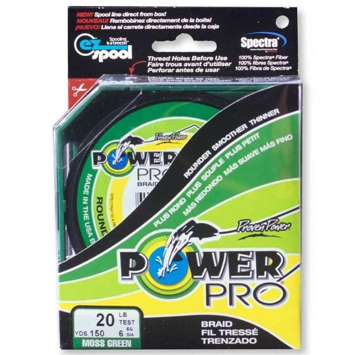 Fir pescuit Power Pro, 0.36mm, 275m, 30kg, verde inchis