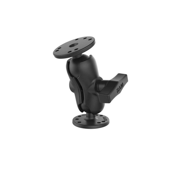 Suport moto Ram Mounts cu 2 baze de 2,5 inch si brat B, sistem de reglare, material de calitate
