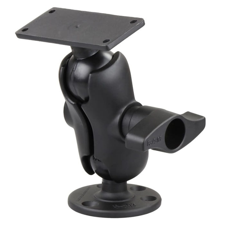 Рамкови стойки с двоен сферичен монтаж за Humminbird Helix 8, 9, 10, 12/Solix 10, 12, 15 ехолот, алуминий, 7,875"