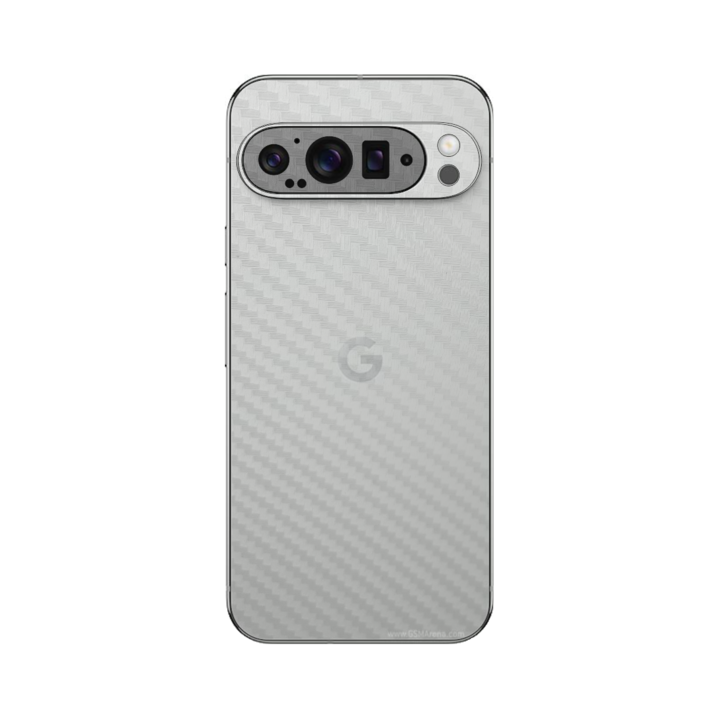 iSkinz fólia Google Pixel 9 Pro XL telefonhoz – átlátszó szén, osztott vágás, teljes fedőréteg, öntapadó bőr, hátsó és oldalsó burkolat védelem