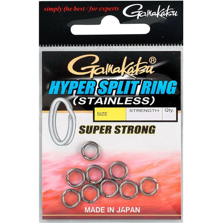 Inele pescuit, Gamakatsu Hyper Split Ring #6 60Kg