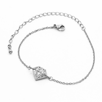 Bratara de mana de dama pentru femei fete iubita reglabila cu pandantiv medalion tip Charm diamant piatra cristal tip Zirconiu din aliaj Argintiu Silver (Ambalaj CADOU CUTIE) Bratara de mana de dama pentru femei fete iubita reglabila cu pandantiv medalion tip Charm diamant piatra cristal tip Zirconiu din aliaj Argintiu Silver (Ambalaj CADOU CUTIE)