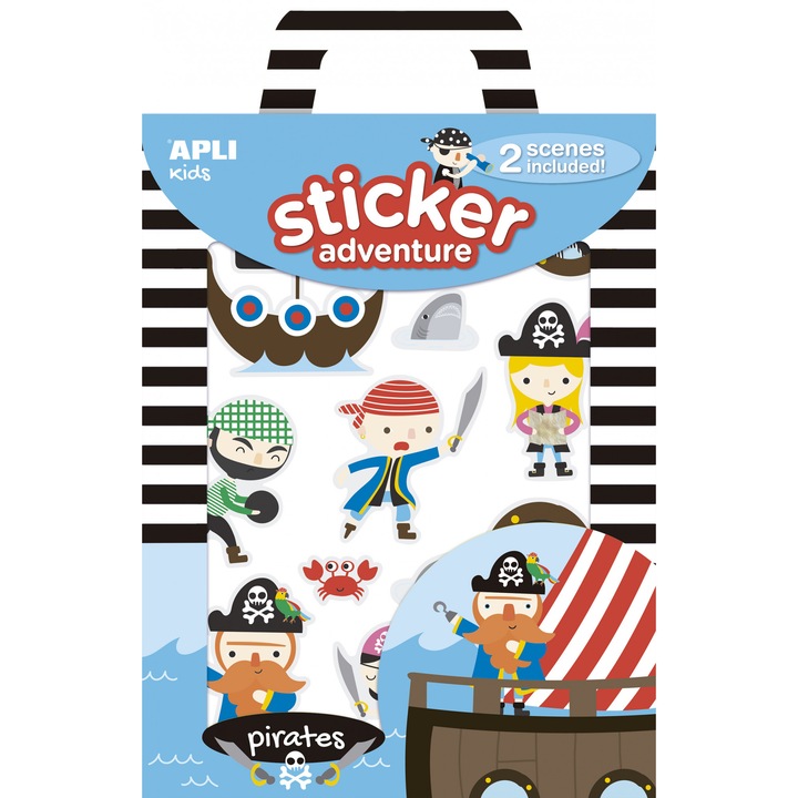 Joc cu stickere Apli - Aventuri cu piratii