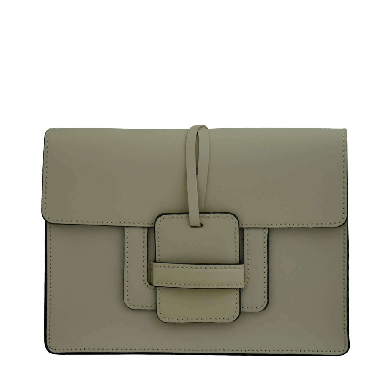 Geanta crossbody de dama din piele naturala, Evina, Bej