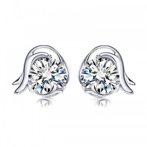 Cercei Argint Falling Tear