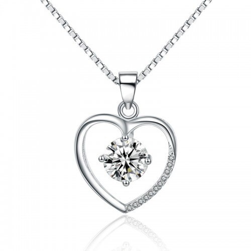 Colier Argint Brilliant Heart