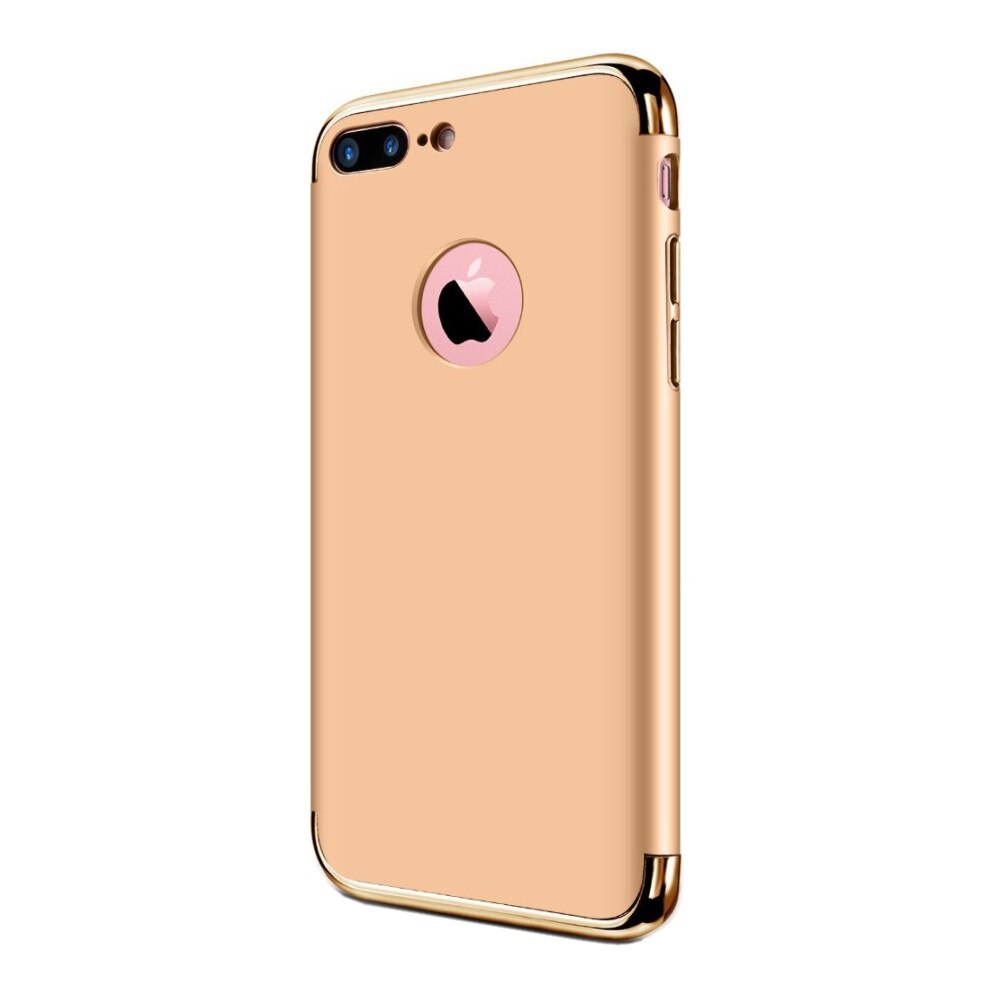 Husa carcasa 3in1 Electroplating pentru iPhone 7 Plus/8 Plus, auriu