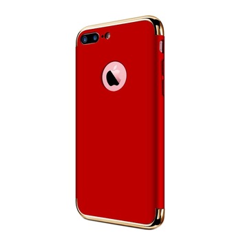 Husa carcasa 3in1 Electroplating pentru iPhone 7 Plus/8 Plus, rosu Husa carcasa 3in1 Electroplating pentru iPhone 7 Plus/8 Plus, rosu