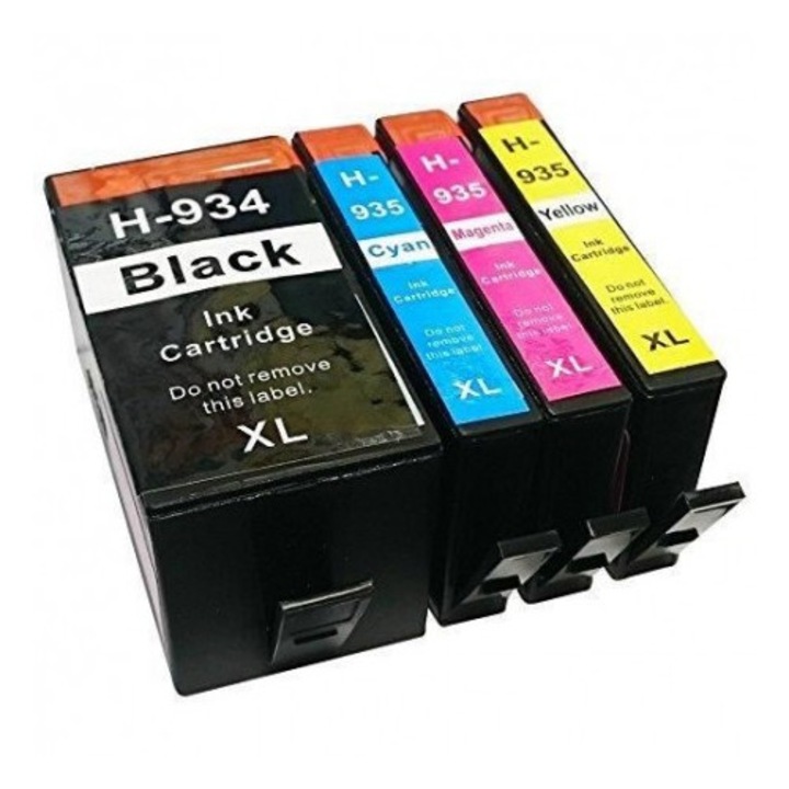 Set 4 cartuse compatibile HP-934XL HP-935XL Black Cyan Magenta Yellow