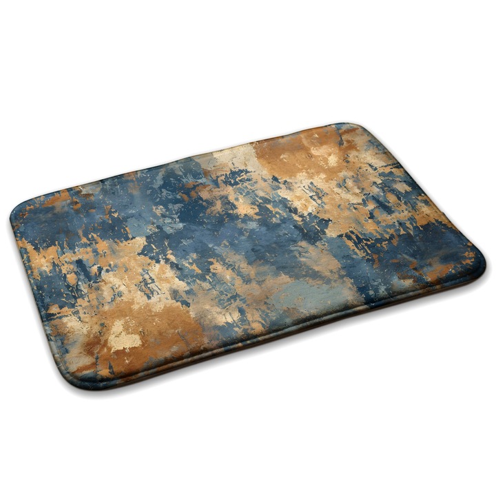 Covoare, Decormat, Textura abstracta, Albastru, 75x45 cm, 010350680010100278995