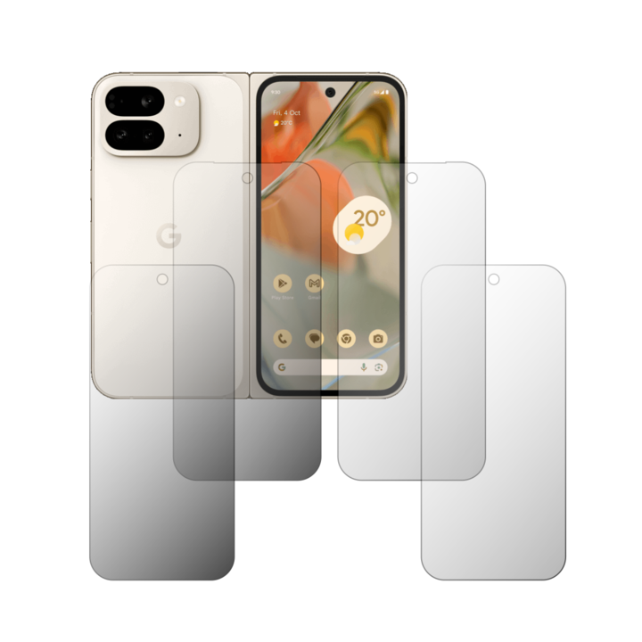 Комплект от 4 протектора за екран Folie24, за Google Pixel 9 Pro Fold, 2X Ultra-Clear + 2X Matte, пълно покритие на дисплея и удобни за калъфи, Залепващи, Гъвкави със саморегенериране