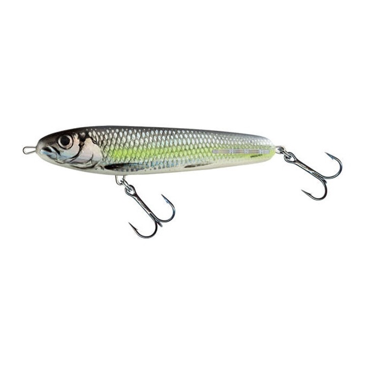 Momeala artificiala, Salmo Sweeper 10cm 19g Silver Chartreuse Shad, 0,5m adancime de lucru