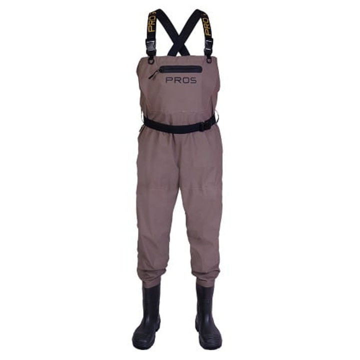 Защитен гащеризон за мъже, PROS, Полиестер/Полиуретан/Полиамид, Сив, 44 EU