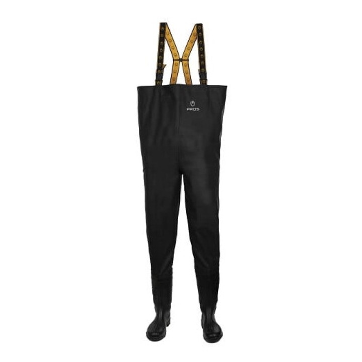 Мъжки работен гащеризон 700 600, PROS, Полиестер, Черен, 42