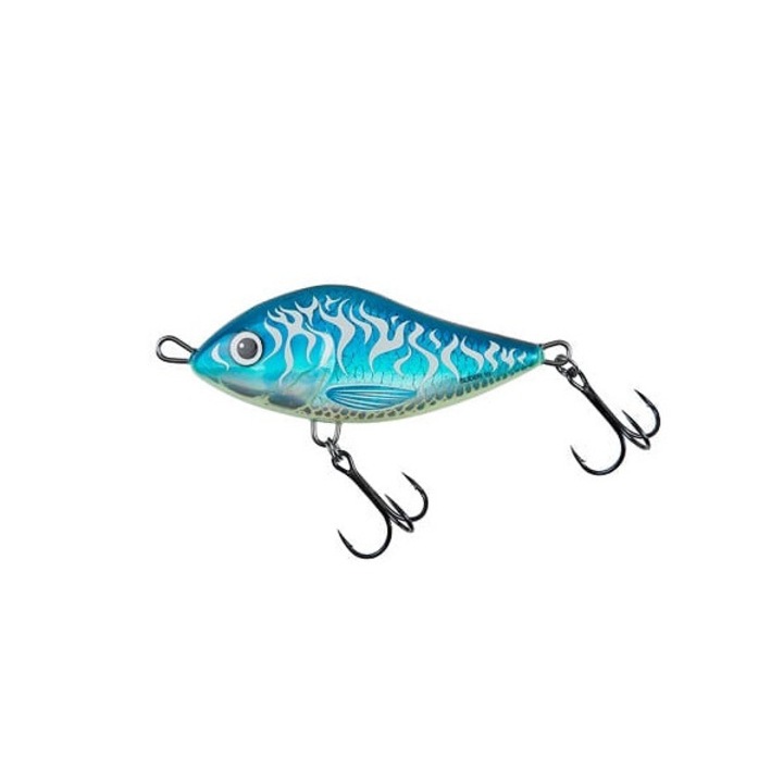Изкуствена стръв, Salmo Slider 12cm, 70g, Holo Super Bleak, шумна, синя
