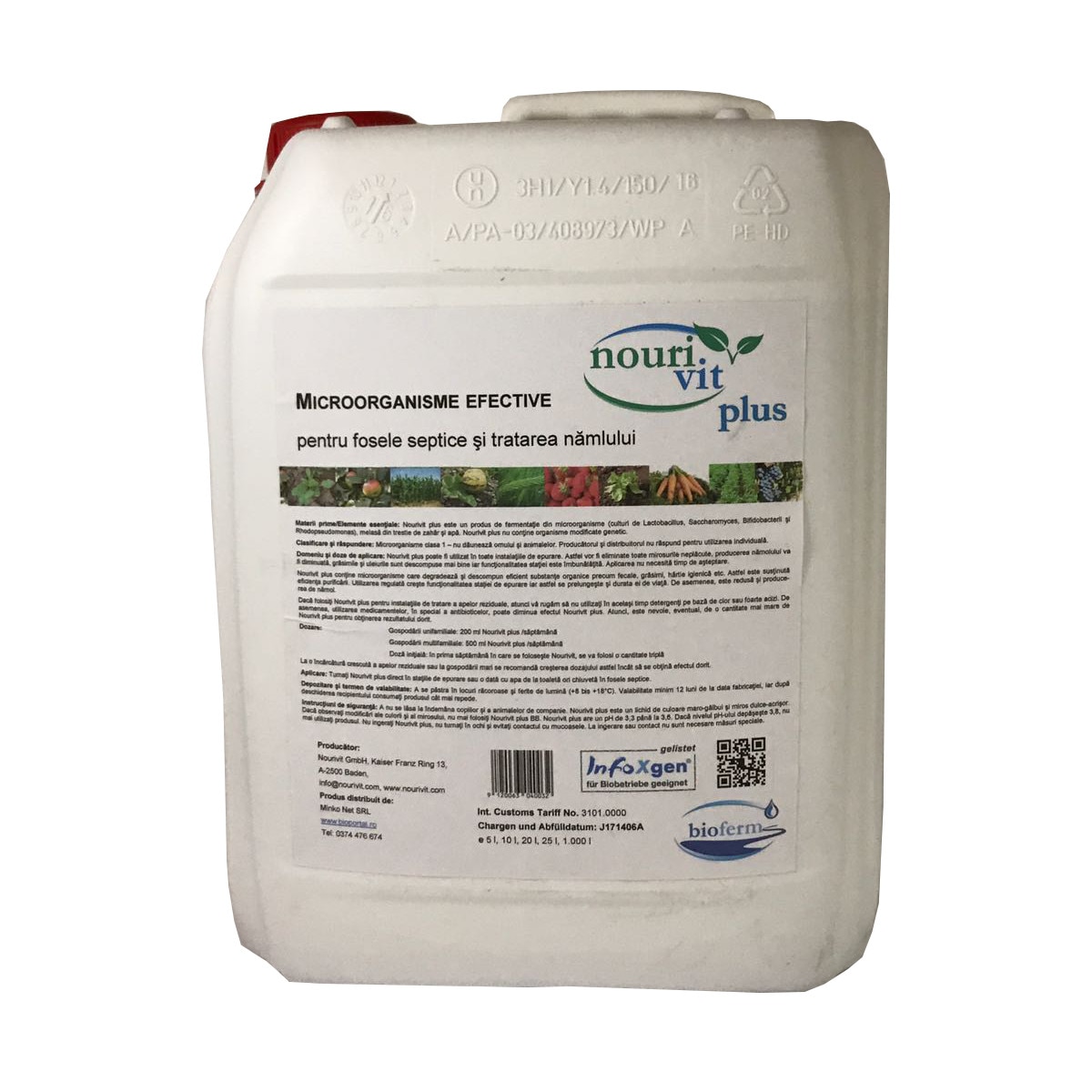 Bioactivator fosa septica, 10L, Nourivit Plus