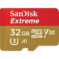 Card de memorie Sandisk microSDXC Extreme, 32 GB, UHS-I, V30, 100 MB/s, A1, Action cam, cu adaptor