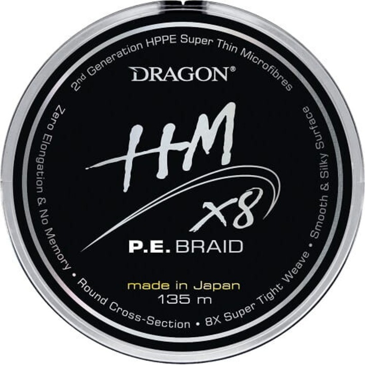 Dragon HM8X fonott zsinór 0,06mm 5,5kg 135m Szürke