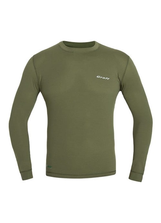 Bluza termoactiva Graff DUO SKIN, antialergic, verde, material cu ioni de argint, M INTL