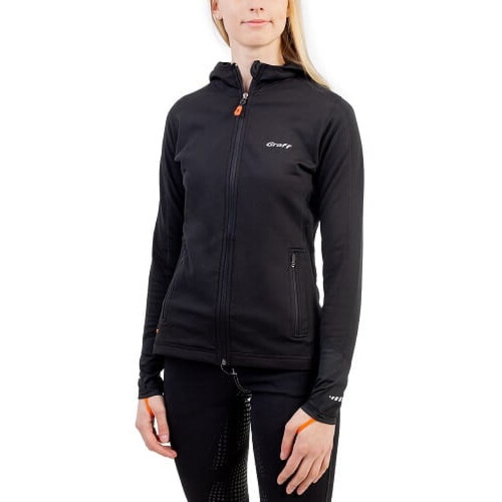 Hanorac sport Graff, model Termo 225-BL-1, termoactiv, negru, poliester, pentru drumetie, XL INTL