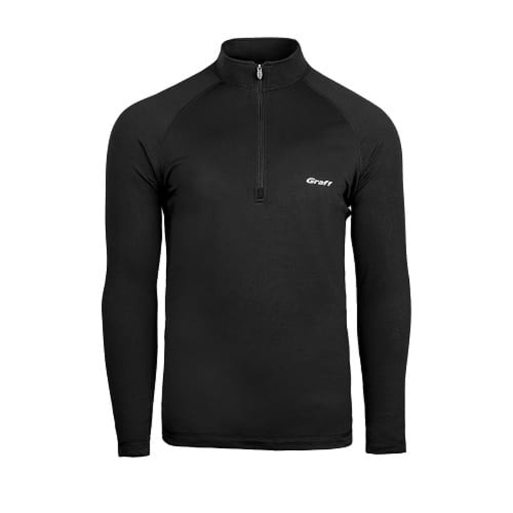 Спортна тениска Graff Active Performance, висока дишаемост, гъвкавост, черна, полиестер-еластан