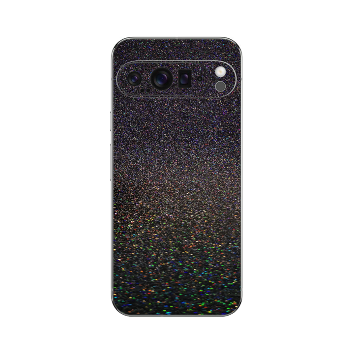 Folie iSkinz pentru Google Pixel 9 Pro XL - Black Galactic Gold, Split Cut, Skin Adeziv Full Cover, Protectie Carcasa Spate si Laterale