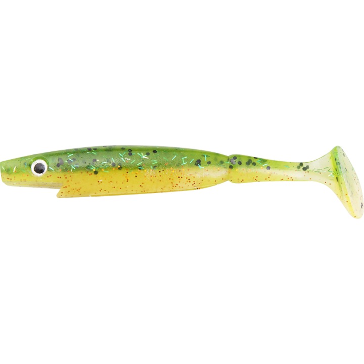 8 db mesterséges csali készlet, Strike Pro, Piglet Shad, 8,5 cm, 4 g, zöld/sárga