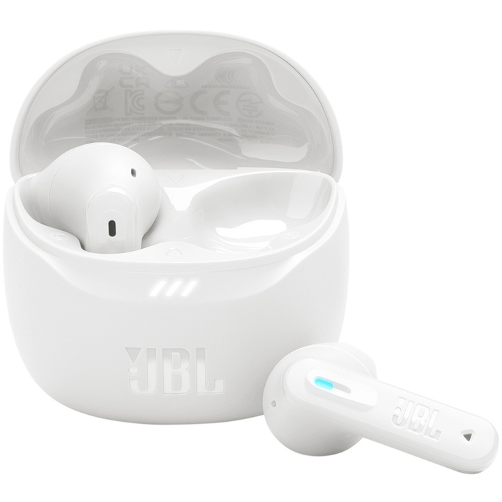Слушалки In-Ear JBL Tune Flex 2, True Wireless, Bluetooth, ANC, Автономия 48 часа, IP54, Spatial Sound, Multi-point, Бял