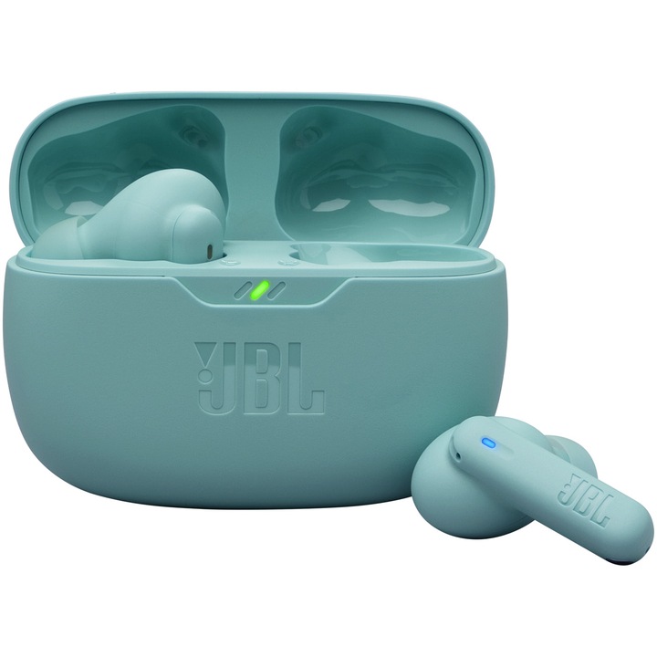 JBL Wave Beam 2 fülhallgató, True Wireless, Bluetooth, ANC, IP54, 40 óra üzemidő, Multi-Point, Kék