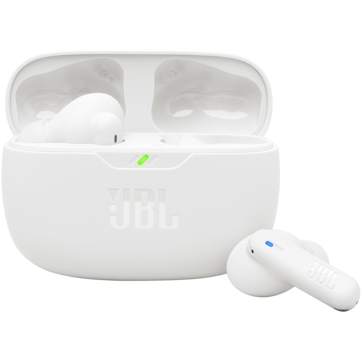 JBL Wave Beam 2 in-ear fülhallgató, True Wireless, Bluetooth, ANC, IP54, 40 órás autonómia, többpontos, fehér