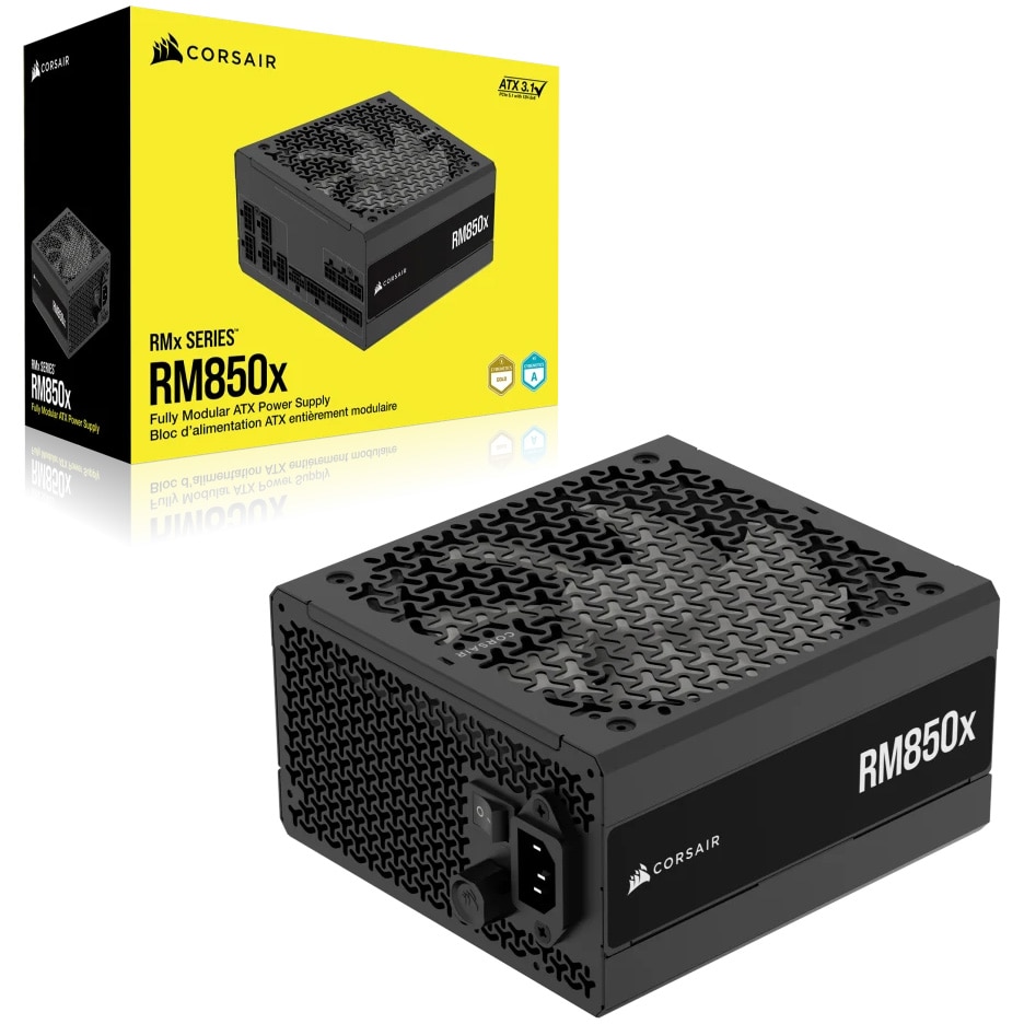 Sursa Corsair RM850x, Cybenetics Gold, 850W, 12VHPWR, ATX 3.1