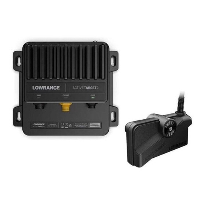Lowrance ActiveTarget 2 szonármodul, jelátalakító, tartók, valós idejű képek, 7,62 m