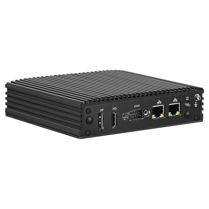 Мини компютър без вентилатор Newsmay AC8-V2-2LAN, процесор N100 6 MB кеш, Sodimm DDR4, M.2 2280, COM, 2LAN, WiFi 5, Bluetooth® 4.2