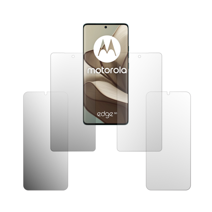 Комплект от 4 протектора за екран Folie24, за Motorola Edge 50, 2X Ultra-Clear + 2X Matte, пълно покритие на дисплея и удобни за калъфи, залепващи, гъвкави със саморегенериране