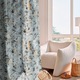 Draperie din catifea texturata cu inele gri, Madison, 250x235 cm, densitate 700 g/ml, Nerea, 1 buc
