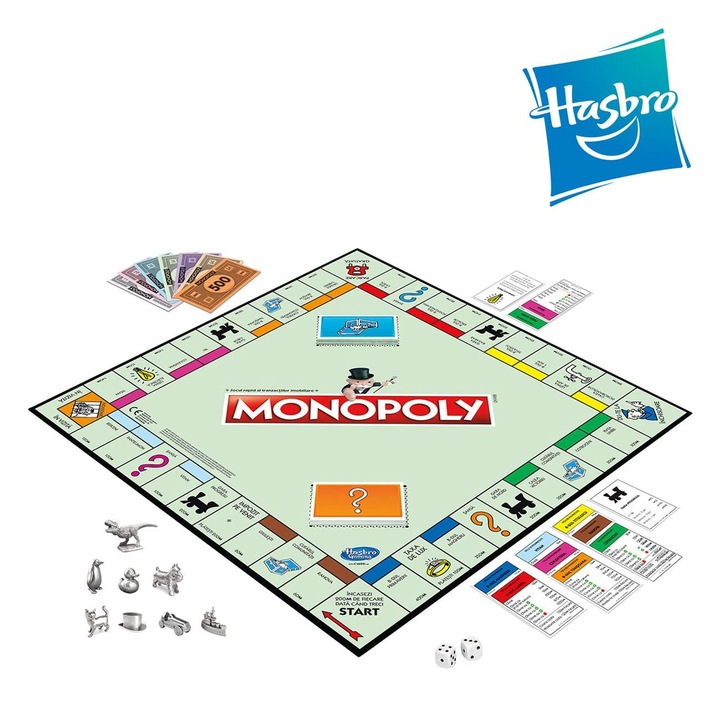 Társasjáték Hasbro, Monopoly Classic, Zöld, Ajánlott életkor 8+ év, Többszínű, MYONNA IT & E- COMMERCE ®