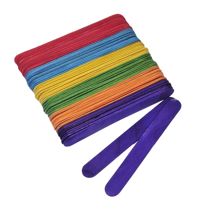 Betisoare de Constructie Colorate 15cm - 60buc (De-nghetata)