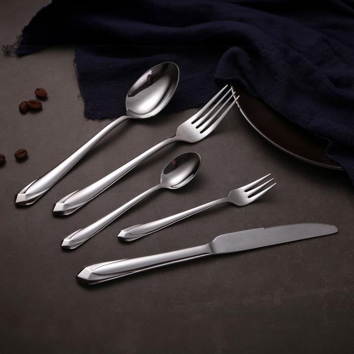 Lingurite din Otel Inoxidabil Triunghiulare 15cm - 3buc