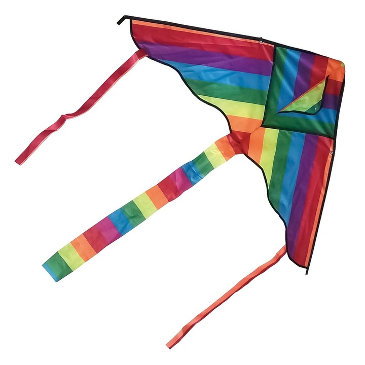 Textil sárkány, színes nyíl, többszínű, hossza 1,05 m, szélessége 0,50 m